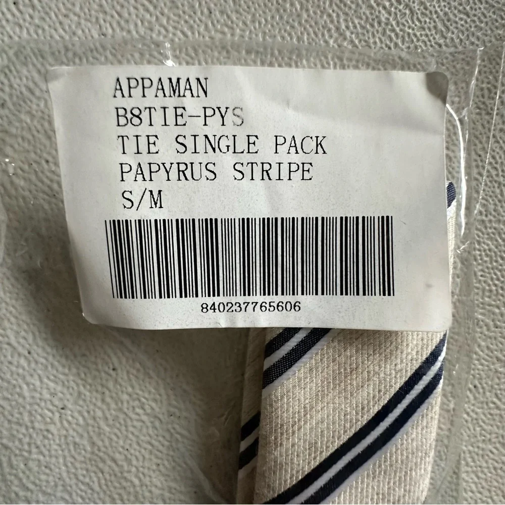 APPAMAN  Tie, Papyrus Stripe kids s/m